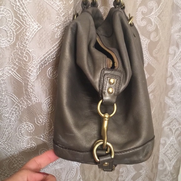 Coach Ashley metallic bronze satchel. - Picture 3 of 5